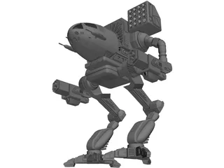 Mad Cat Battle Mech 3D Model