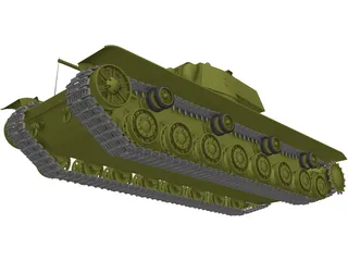 Russian SMK Heavy Tank 3D Model