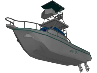 Grady White Boat 3D Model