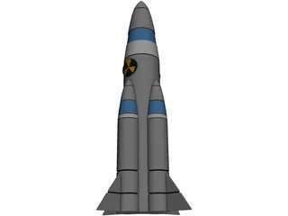 Nuclear Missile 3D Model