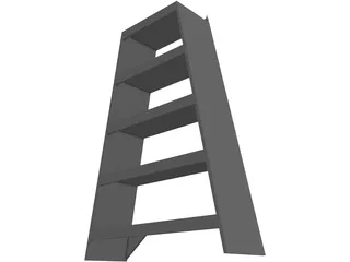 Book Shelf A-Frame 3D Model