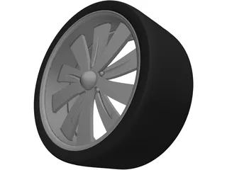 Rim Boyd Coddington Turbine 3D Model