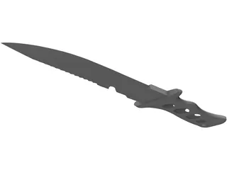 Knife Diving 3D Model