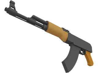 AK-47 Assault Rifle 3D Model