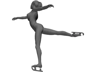 Figure Skater 3D Model