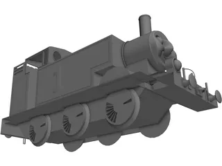 English Fantasy Tank Engine 3D Model