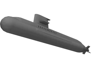 Australian Collins Class Submarine 3D Model