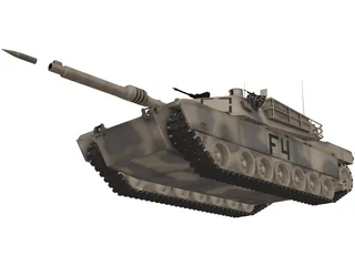 M1A Abrams Tank 3D Model