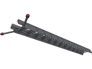 Triple Extension Ladder 3D Model