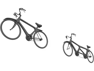 Modern Single and Tandem Bicycles 3D Model