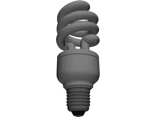 CFL Light Bulb 3D Model