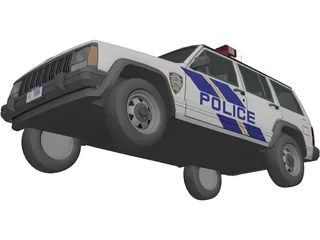 Jeep Cherokee Police 3D Model