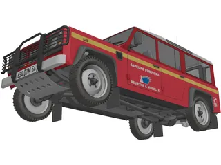 Land Rover Defender 110 Fire 3D Model