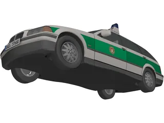 BMW 318i Combi Polizei 3D Model