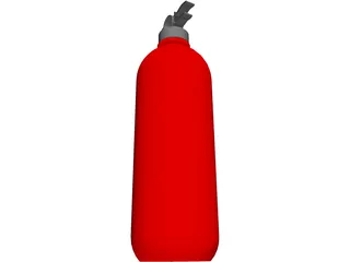 Gun Cap on Bottle 3D Model