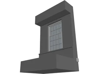 Double Hung Window and Shutter 3D Model