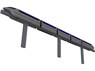 Monorail Train 3D Model