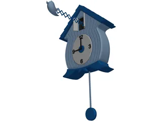 Plastic Cuckoo Clock 3D Model