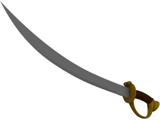 Pirate Sword 3D Model