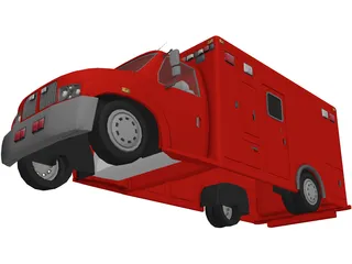 Firetruck Small 3D Model