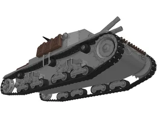 Semovente 75mm 3D Model