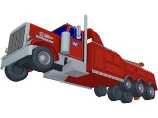 Peterbilt Tri-Axle Wrecker 3D Model
