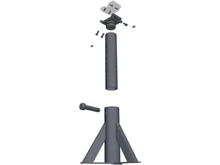 Axle Support Stand 3D Model