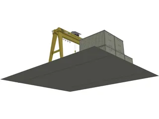 Port Crane 3D Model