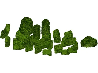 Hedge Plant Collection 3D Model