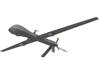 General Atomics MQ-1 Predator UAV Drone 3D Model