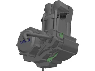 Yamaha wr450 Engine 3D Model