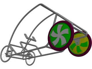 Shell Eco Marathon Car Chassis 3D Model