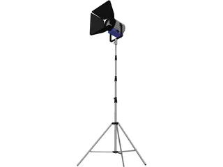 Studio Light with Stand 3D Model