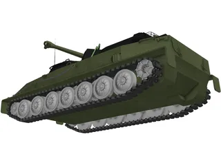 2S1 Gvosdika 3D Model