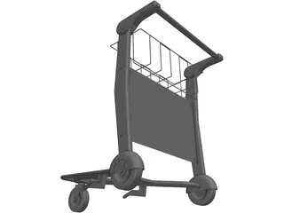 Airport Trolley 3D Model