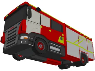 Scania Fire Truck 3D Model