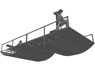 Ponton Bridge PMP 3D Model