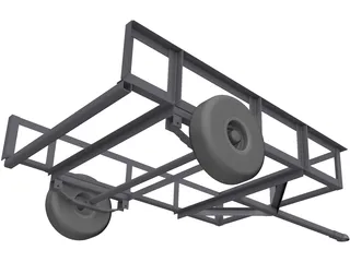 Trailer Utility 4x6 3D Model