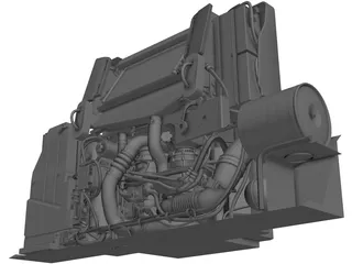 Engine Durmax Turbo Diesel 6.6 3D Model