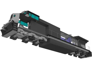 GE Dash 9-CW44 Locomotive 3D Model