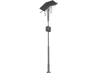 Street Lamp Solarcell 3D Model