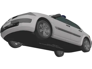 Renault Megane Police 3D Model
