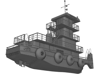 Empurrador Naval Norte 3D Model