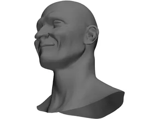 Old Man Face 3D Model