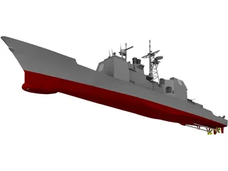 Ticonderoga Class Cruiser 3D Model