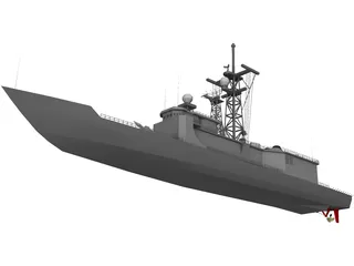 Hazzard Perry Class Frigate 3D Model