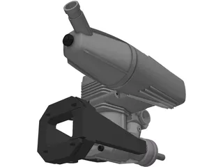 RC OS Engine AX35 3D Model