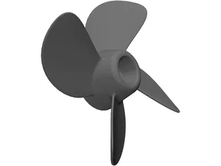 Propeller 4 Blade 3D Model