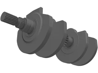 Honda VFR 400 NC30 Crankshaft 3D Model