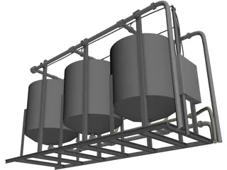 Water Filter Tanks 3D Model